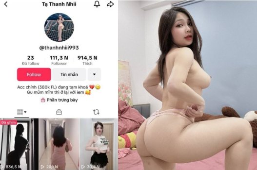 Clip sex tiktoker Tạ Thanh Nhi mông to thích doggy